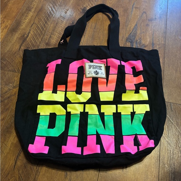 PINK Victoria's Secret Handbags - RARE VINTAGE Y2K VS PINK Neon Beach Tote Bag
